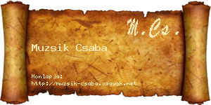 Muzsik Csaba névjegykártya